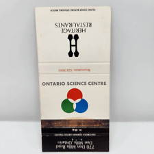 Vintage Matchcover Ontario Science Centre Heritage Restaurants Don Mills Ontario picture