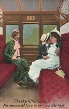 Vintage Postcard 1908 Cheeky little hussy No One Would Have Kiss Me Like That picture