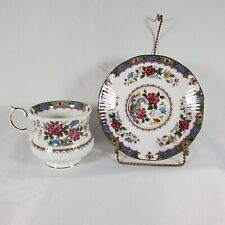 Vintage Queen's Rosina Teacup and Saucer Set Fine Bone China Flower of Amaran picture