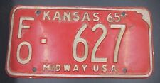 1965 Kansas License Plate, Ford County, FO-627 picture