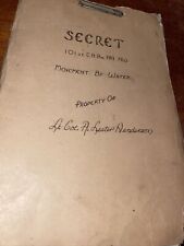 WWII Secret 1943 Movement By Water Folder Lt. Col ￼. A Lester Henderson picture