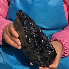 4.68LB TOP Natural Black Tourmaline Crystal Rough Mineral Healing Specimen 484 picture
