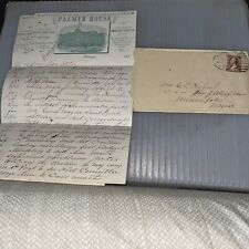 1884 Correspondence Congressman Gilfillan Palmer House Hotel Letterhead Chicago picture