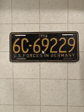 vintage us forces license plate 1956 picture
