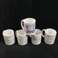 5 Vintage Bunny Matthews Vic & Nat'ly Coffee Mug Cups Where Yat? Nawlins Comics picture
