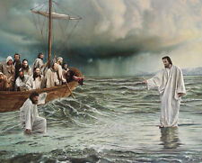 JESUS CHRIST WALKING ON WATER 8X10 PHOTO PICTURE CHRISTIAN ART picture
