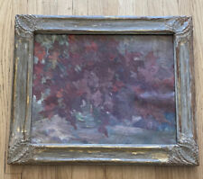 Newcomb Macklin Style Carved Wood Impressionist Frame & Double Side O/C Painting picture