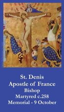 St. Denis LAMINATED Prayer Card, 5-pack, With Two Free Bonus Cards picture
