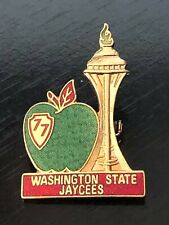 Vintage Collectible Washington Jaycees 77 Colorful Metal Colorful Pinback  picture