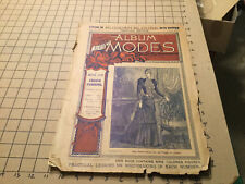 Vintage ALBUM des MODES April 1892 -- not complete w 3 of 9 coplored plates picture