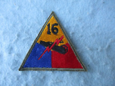WWII US Army Patch 16th Armored Division Lucky 16th Europe WW2 picture