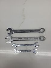 4- VINTAGE BONNEY COMBINATION WRENCHES 14mm,13mm,3/8,5/16,11/32  picture