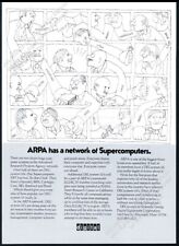 1972 ARPANET ARPA DEC DECSystem 10 super computer art Digital vintage print ad picture