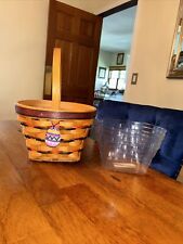 Longaberger 1996 Easter Basket, Protector & Tie On. picture