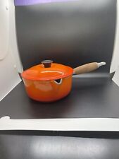 ***MINT*** Vintage Le Creuset Flame Orange #16 Pot Sauce pan & Lid picture