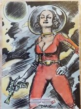 2011 LUIS DIAZ ART CARD: Galaxgals 5Finity Hand-Drawn Sketch Card (SIGNED) RARE picture