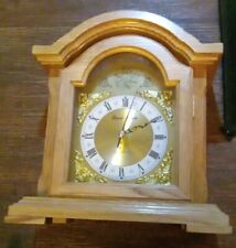 Daniel Dakota Tempus Fugit Mantle Clock Quartz Taiwan Movement Gold Tone Oak picture