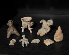 Ancient Authentic Figures Fragments RARE Pre Colombian Artifacts ￼LOT Of 8 picture