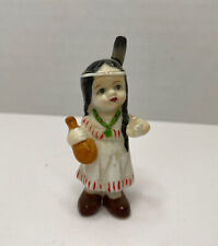 Vintage 1950-60's Native American Girl Miniature Figurine 2” MINT picture