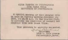 Postcard Alpha Beta Gama Sigma University Pennsylvania  1920 Philadelphia PA  picture