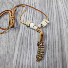 Large Rattlesnake Rattle Plus Antler Necklace  #4544 Mountain Man Necklace picture