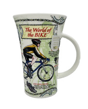 Dunoon The World of the Bike Fine Bone China Coffee Tea Mug Cup England 24oz NEW picture
