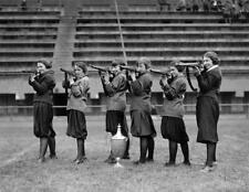 1922 Girls Rifle Team, Central High School Vintage Photograph 8.5