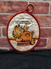 GARFIELD The Cat VTG 70s You Are What You Eat Pot Holder Red Orange Cartoon Fun picture