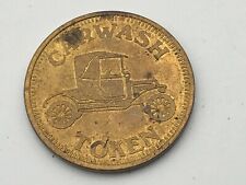 Car Wash Token No Cash Value Old Time Car Auto Automobile Jalopy Symbol Vintage picture