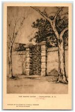 c1920's The Sword Gates Drawing Gateway Charleston South Carolina SC Postcard picture