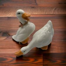 Set Of 2 Porcelain Geese  picture