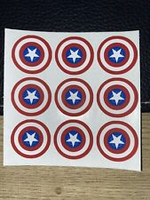 9 - Bally, Williams, Gottlieb Vinyl Pinball Target Stickers/Decals USA SHIELD picture