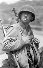 WW2 Photo WWII US Soldier Portrait M1 Garand Carbine  Italy World War Two / 1420 picture