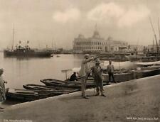 c. 1890's Isma'il Pasha at Suez Canal, Port Said, Egypt Photo by Schroeder & Co picture
