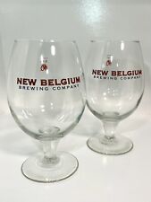 Set of 2 New Belgium Stemmed Tulip Beer Glasses .47L picture