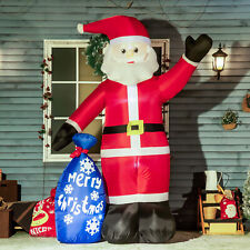 8ft Inflatable Christmas Santa Claus with Gift Bag LED Display for Lawn Garden picture