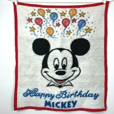 Vintage 1994 Biederlack Walt Disney Happy Birthday Mickey Mouse Blanket Throw picture