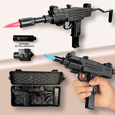 Mini UZI Submachine Gun Pistol LIGHTER & Padded Case ABS/Metal - Jet Torch Flame picture