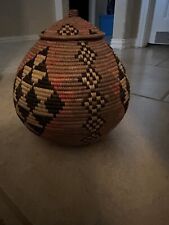 African Zulu Tribal Hand Woven Basket Lidded Traditional Ukhamba picture