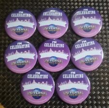 8PC LOT UNIVERSAL STUDIOS THEME PARK IM CELEBRATING BIRTHDAY EVENTS BUTTONS PINS picture