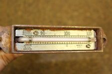 VINTAGE MOELLER GLASS THERMOMETER STEAMPUNK picture