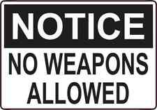 5x3.5 No Weapons Allowed Sticker Vinyl Decal Safety Stickers Sign Notice Signs picture