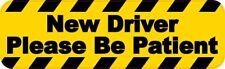 10in x 3in New Driver Please Be Patient Magnet Vinyl Sign Vehicle Bumper Magnets picture