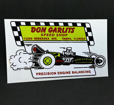 DON GARLITS SPEED SHOP DECAL, Vintage Style Vinyl STICKER, hot rod, car racing picture