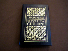 RUDY RUDOLPH GIULIANI LEADERSHIP SIGNED AUTO GOLD LEAF LEATHER 1ST ED. L/E BOOK  picture