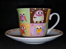 Owl Mug Set - Breakfast Cup And Saucer - Creative Tops - Shelf picture
