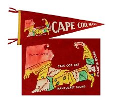 Large Massachusetts Souvenir Felt Pennant CAPE COD MASS. ⭐ RARE  Error ⭐ Keezer picture