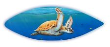 Sea Turtle Surfboard Wall Art Hand painted original nautical animal sea life picture