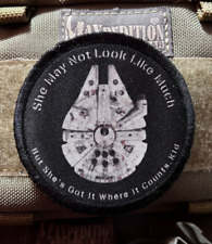 Millennium Falcon She May Not Look Like Much Morale Patch Tactical Military USA picture