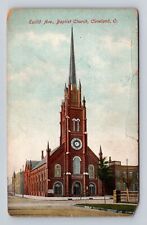 Cleveland OH-Ohio, Euclid Avenue, Baptist Church, Vintage c1914 Postcard picture